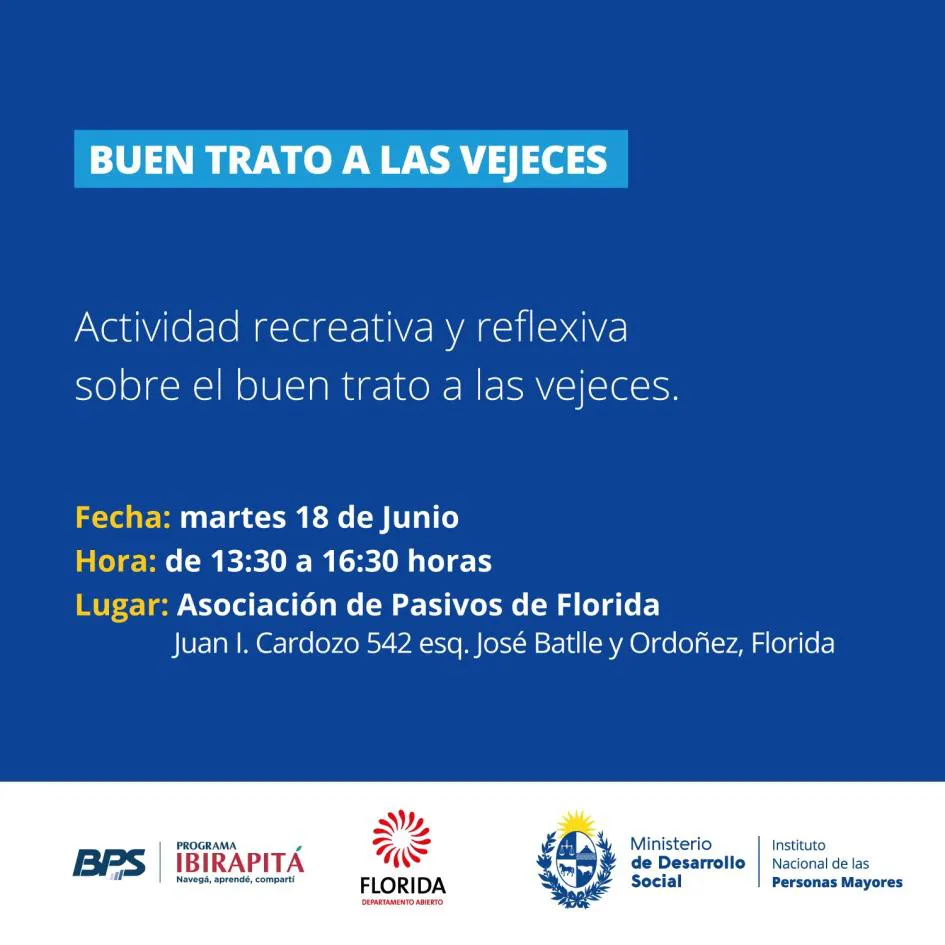 Actividades recreativas y de concientización para personas mayores